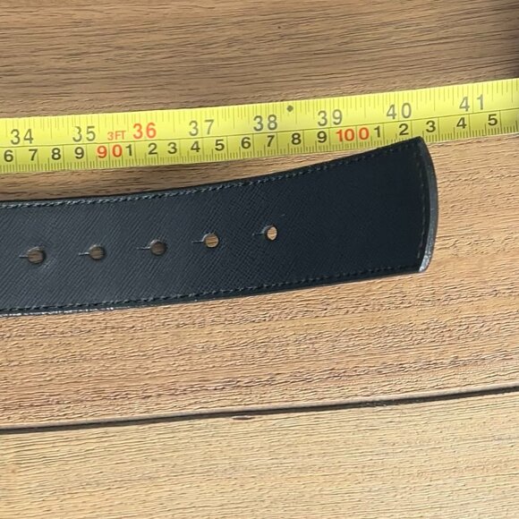 Tory Burch Black Leather Belt with Silver Buckle - Picture 9 of 9